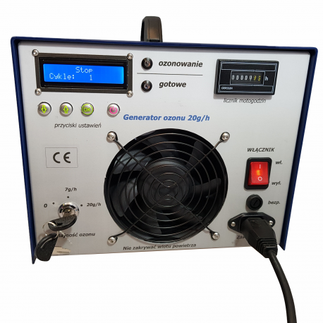 Generator ozonu 20g ozonator DS-20 koronawirus, grypa zestaw z półmaską przeciwgazową